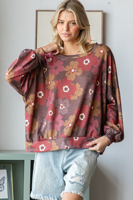 FLORAL OVERSIZED SWEATSHIRT