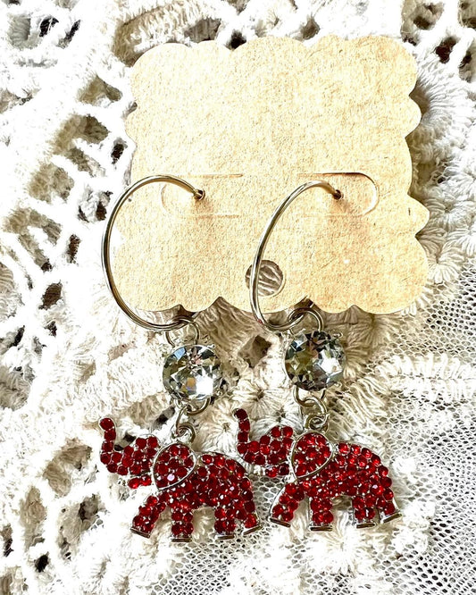 Elephant Crystal Earrings